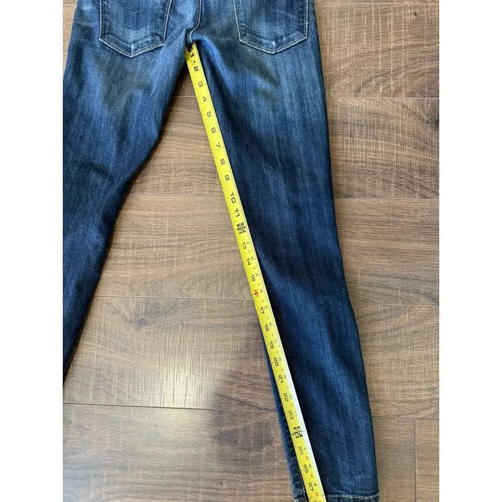 Current‎ Elliott Skinny Side Zippers Jeans Size 24 Denim Dark Blue Womens